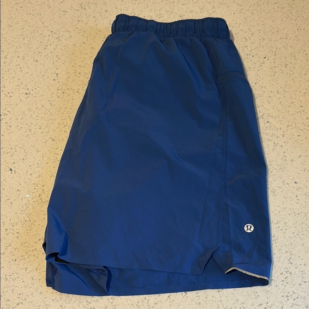 lululemon athletica Blue Athletic Shorts Elastic Waistband Lightweight
